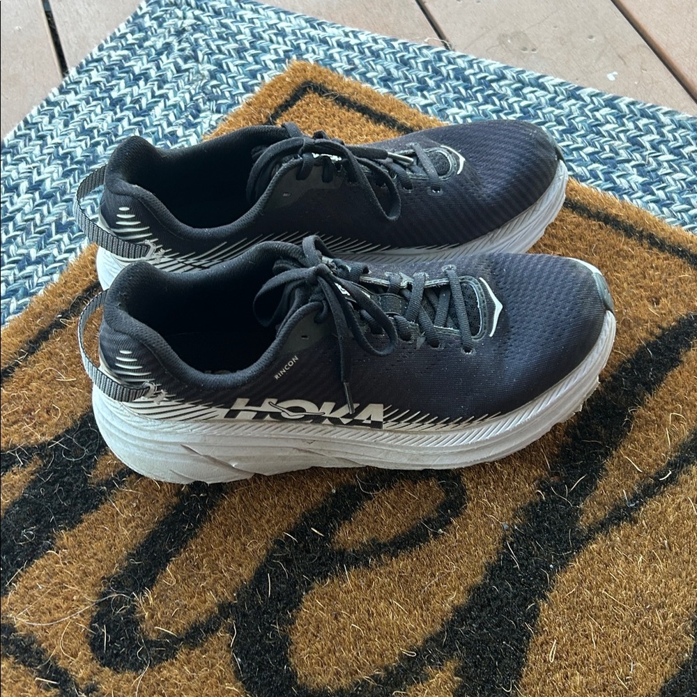 Hoka Black and White Running Shoes